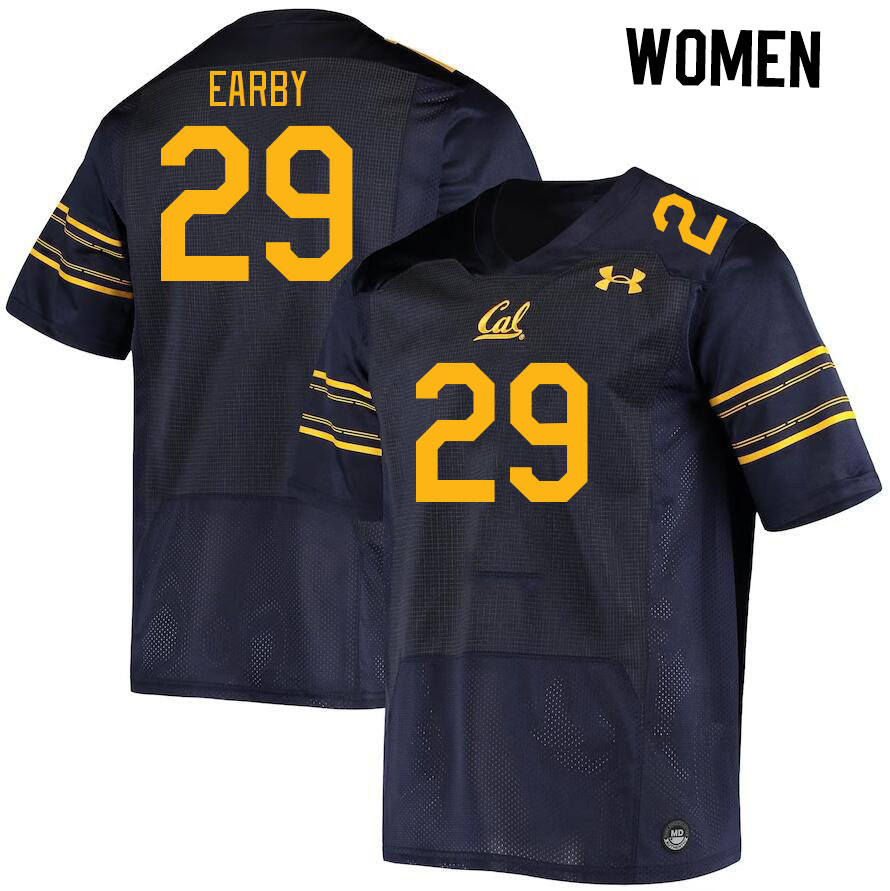 Women #29 Jeremiah Earby California Golden Bears College Football Jerseys Stitched Sale-Navy